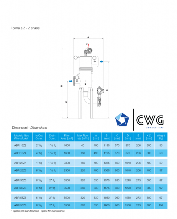 Filter ABR 35 selfclean (flow 350 m3/h) Industrial filtration - Image 2