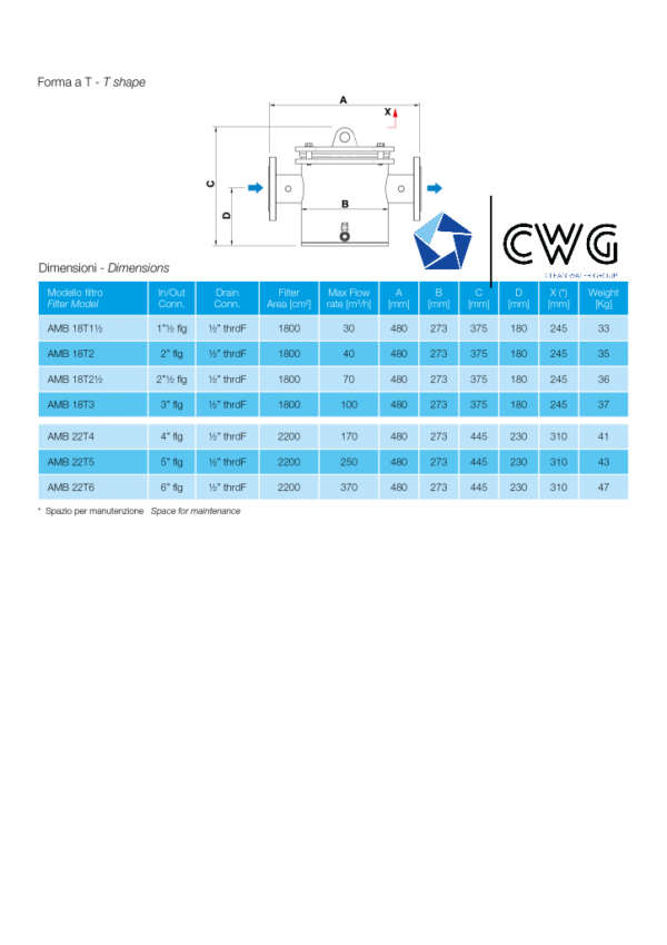 Filter AMB 18 (flow 100 m3/h) Industrial filtration - Image 2
